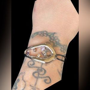 Swarovski Crystal 'Melted Metal' Bracelet